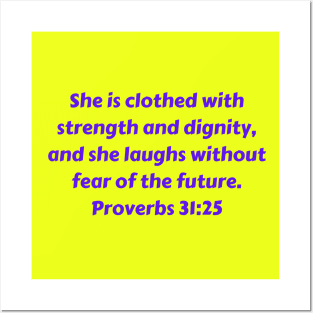 Bible Verse Proverbs 31:25 Posters and Art